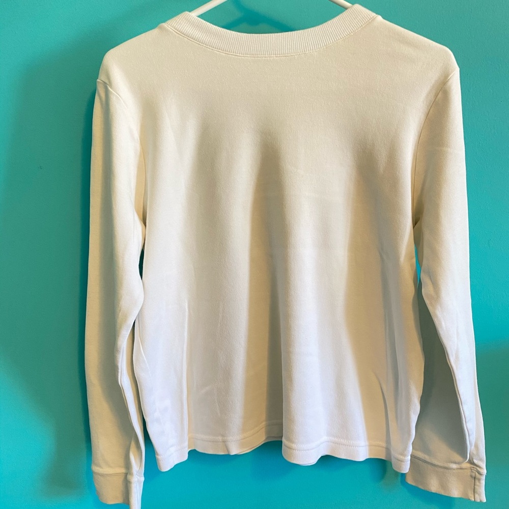 Thick white sweater